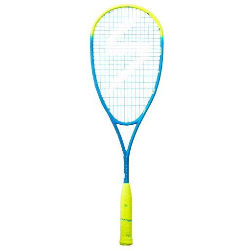 Salming Squashschläger Fusione PowerLite 149g/kopflastig blau/gelb - besaitet -