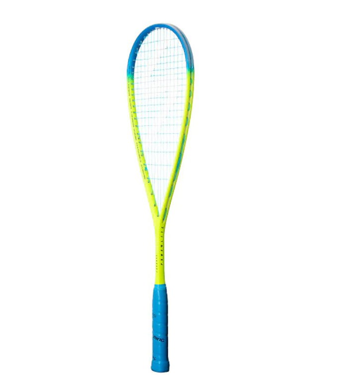 Salming Squashschläger Cannone PowerLite 148g/sehr kopflastig gelb/cyan - besaitet -