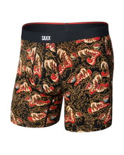 SAXX Boxershorts Vibe Xtra Soft Comfort Boxer Brief Fly Drache schwarz/rot Herren - 1 Stück