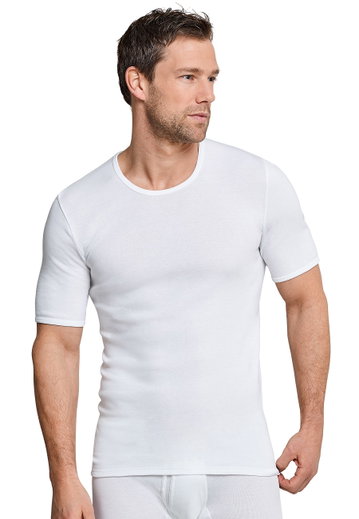 Schiesser Tshirt Original Feinripp weiss Herren
