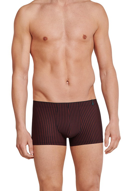 Schiesser Boxershorts Long Life Soft 149047 rot/schwarz gestreift Herren - 1 Stück