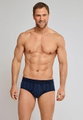 Schiesser Sportslip Original Feinripp mit Eingriff navy gestreift Herren
