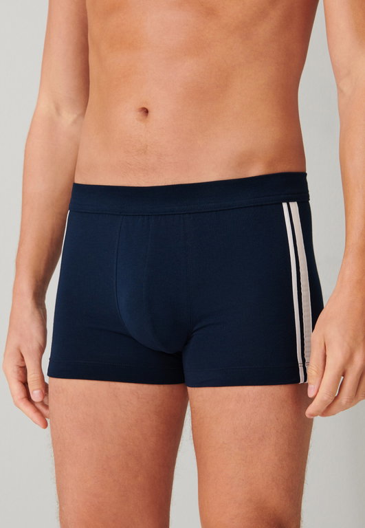 Schiesser Unterwäsche Boxershorts 95/5 Streifen dunkelblau Herren - 3 Stück