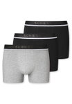 Schiesser Unterwäsche Boxershorts 95/5 Webgummibund schwarz/grau meliert Herren - 3 Stück
