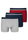 Schiesser Unterwäsche Boxershorts 95/5 Webgummibund rot/blau/grau meliert Herren - 3 Stück