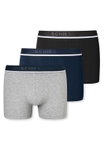 Schiesser Unterwäsche Boxershorts 95/5 Webgummibund schwarz/blau/grau Herren - 3 Stück