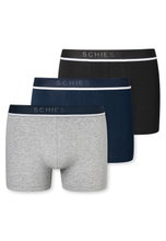 Schiesser Unterwäsche Boxershorts 95/5 Webgummibund schwarz/blau/grau Herren - 3 Stück