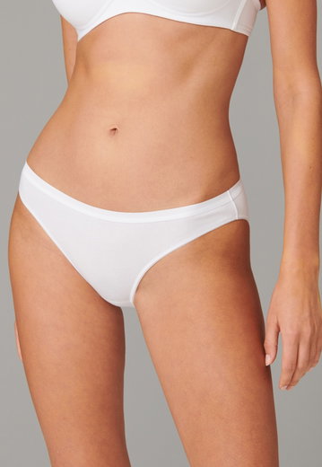 Schiesser Mini Slip 95/5 (95% Baumwolle) Unterwäsche weiss Damen - 2er Pack
