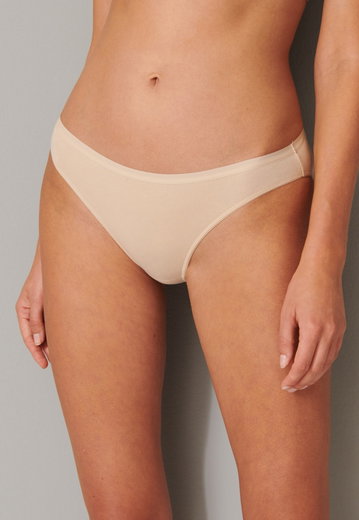 Schiesser Mini Slip 95/5 (95% Baumwolle) Unterwäsche sandbraun Damen - 2er Pack