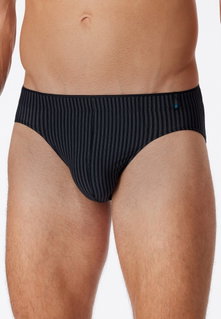 Schiesser Supermini Long Life Soft Slip 174645 (Briefs) blue/black striped men's - 1 piece