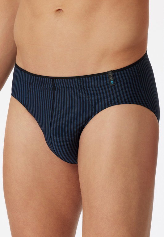 Schiesser Supermini Long Life Soft Slip 174645 (Briefs) black/navy striped men's - 1 piece