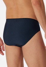 Schiesser Slip Supermini Long Life Soft 174645 (Schlüpfer) schwarz/navyblau gestreift Herren - 1 Stück