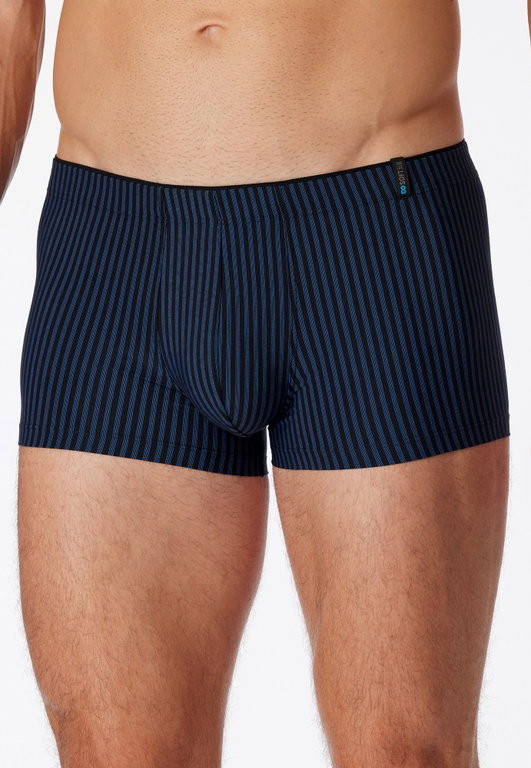 Schiesser Boxershorts Long Life Soft 174646 schwarz/navyblau gestreift Herren - 1 Stück