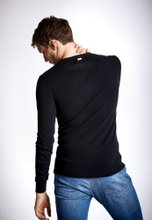 Schiesser Freizeit Langarmshirt Revival Karl-Heinz czarny męski