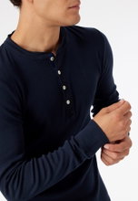 Schiesser Freizeit Langarmshirt Revival Karl-Heinz dunkelblau Herren