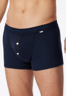 Schiesser Underwear Boxer Shorts Revival Karl-Heinz Dark Blue Men's - 1 Piece