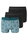 Schiesser Unterwäsche Boxershorts 95/5 Webgummibund 925 Herren-Shorts schwarz/grün Herren - 3 Stück