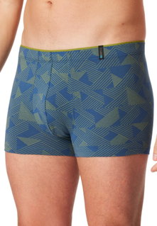 Schiesser Unterwäsche Boxershorts Long Life Soft Shorts Modal gemustert grasgrün - 1 Stück