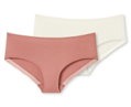 Schiesser Unterwäsche Pantys Cotton Lace beige/sienarot Damen - 2 Stück