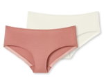 Schiesser Unterwäsche Pantys Cotton Lace beige/sienarot Damen - 2 Stück