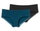 Schiesser Unterwäsche Pantys Cotton Lace petrol/schwarz Damen - 2 Stück