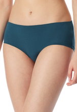 Schiesser Unterwäsche Pantys Cotton Lace petrol/schwarz Damen - 2 Stück