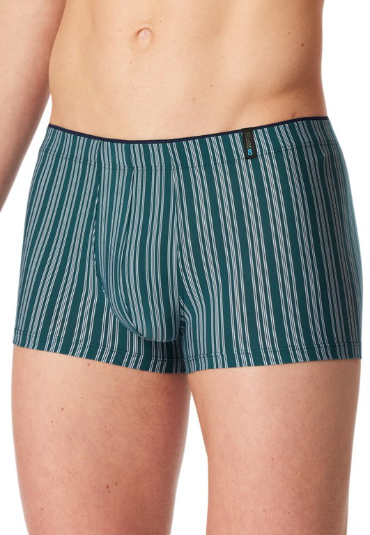 Schiesser Boxershorts Long Life Soft 183146 grün gestreift Herren - 1 Stück