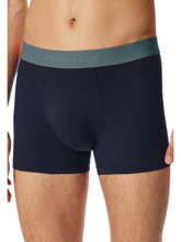 Schiesser Underwear Boxer Shorts 95/5 Organic Cotton Woven Elastic Waistband Multicoloured Dark Blue Men's - 3 Pieces