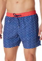 Schiesser Swim Shorts Woven Patterned Blue/Red Men's