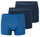 Schiesser Unterwäsche Boxershorts 95/5 Webgummibund 923 Herren-Shorts dunkelblau/blau Herren - 3 Stück