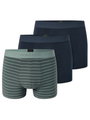 Schiesser Unterwäsche Boxershorts 95/5 Webgummibund 910 dunkelblau/mineral gestreift Herren - 3 Stück