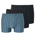 Schiesser Unterwäsche Boxershorts 95/5 Organic Cotton mehrfarbig blau/schwarz 910 Herren - 3 Stück