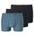 Schiesser Unterwäsche Boxershorts 95/5 Organic Cotton mehrfarbig blau/schwarz 910 Herren - 3 Stück