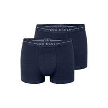 Schiesser Unterwäsche Boxershorts Cotton Flex dunkelblau Herren - 2 Stück