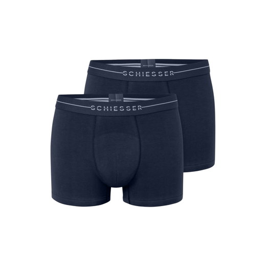Schiesser Unterwäsche Boxershorts Cotton Flex dunkelblau Herren - 2 Stück