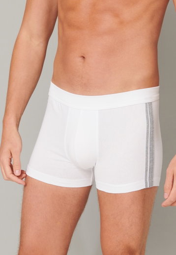 Schiesser Unterwäsche Boxershorts 95/5 Streifen weiss Herren - 3 Stück