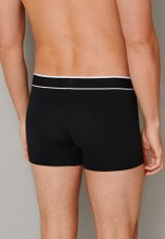 Schiesser Underwear Boxer Shorts 95/5 with Webbed Waistband in Black for Men - Pack of 3