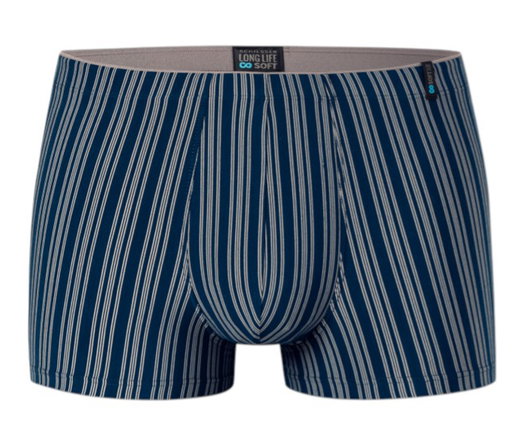 Schiesser Boxershorts Long Life Soft 183146 dunkelblau gestreift Herren - 1 Stück
