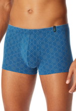 Schiesser Underwear Boxer Shorts Long Life Soft Shorts Modal Patterned Blue - 1 Piece