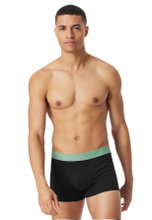 Schiesser Underwear Boxer Shorts 95/5 Organic Cotton Woven Elastic Waistband Multicoloured Black Men's - 3 Pieces