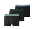 Schiesser Unterwäsche Boxershorts 95/5 Organic Cotton Webgummibund mehrfarbig schwarz Herren - 3 Stück