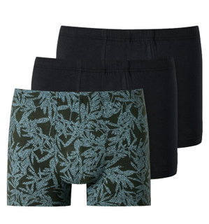 Schiesser Underwear Boxer Shorts 95/5 Organic Cotton black/dark brown Men - 3 Pack