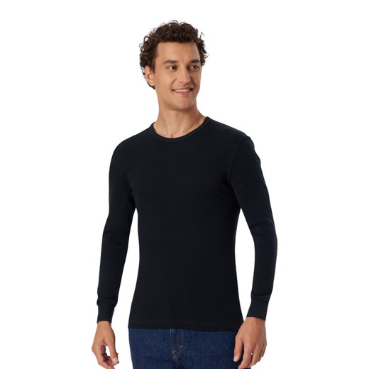 Schiesser Freizeit Langarmshirt Revival Friedrich schwarz Herren