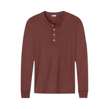Schiesser Freizeit Langarmshirt Revival Karl-Heinz havanna braun Herren