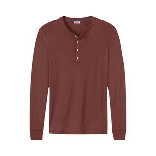 Schiesser Freizeit Langarmshirt Revival Karl-Heinz havanna braun Herren