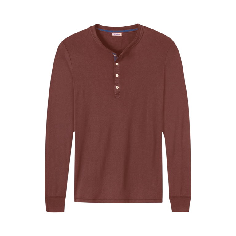 Schiesser Freizeit Langarmshirt Revival Karl-Heinz havanna braun Herren