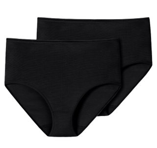 Schiesser Midi Slip Modal Essentials Underwear Black Ladies - 2 Pieces