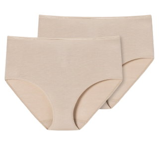 Schiesser Midi Slip Modal Essentials Underwear Sand Brown Ladies - 2 Pieces