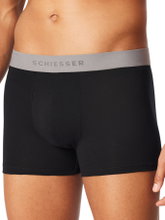 Schiesser Underwear Boxer Shorts 95/5 Organic Cotton Woven Elastic Waistband Multicoloured Black Men's - 5 Pieces
