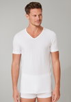 Schiesser T-Shirt V-Ausschnitt 95/5 Kurzarm (95% Baumwolle) Unterwäsche weiss Herren - 2er Pack